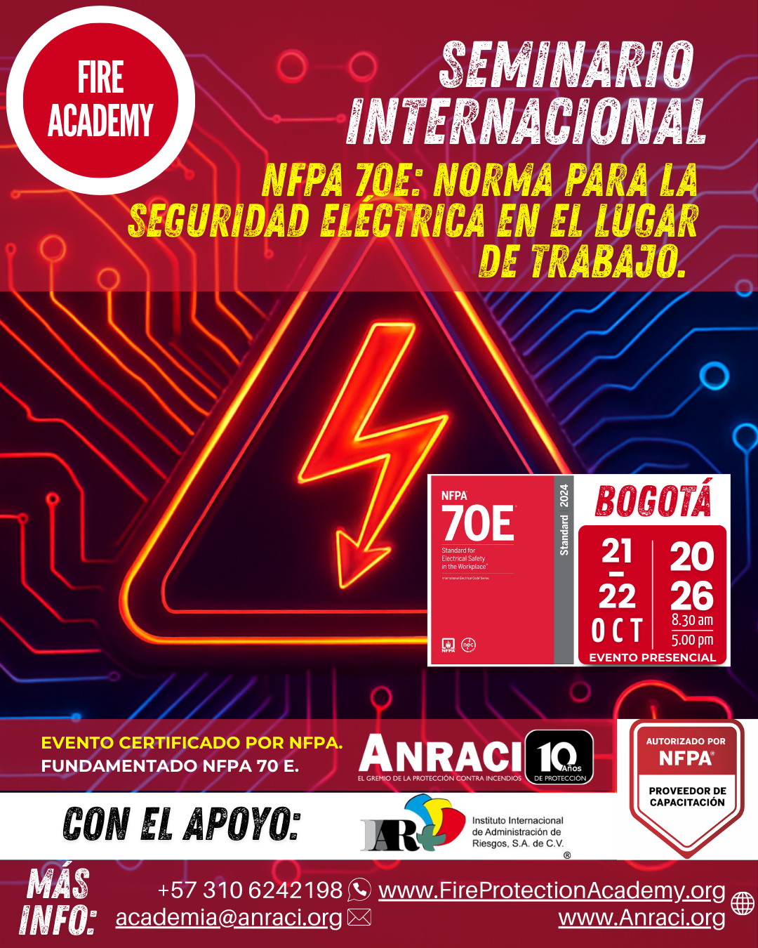 Seminario Internacional NFPA 70E Norma para la seguridad eléctrica en el lugar de trabajo.