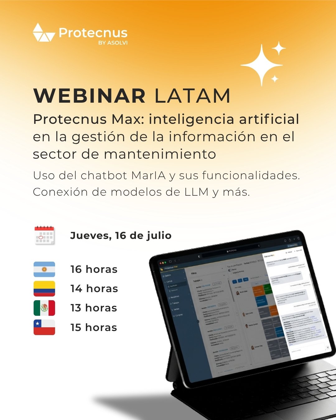 Webinar-Protecnus Max: inteligencia artificial en los mantenimientos